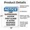 Signmission Fire Suppression System First OSHA Notice Sign, Vinyl Decal, 18in W x 24in L, 2PK OS-2PACK-NS-D-1824-V-12702 - alternate 5